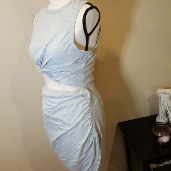 ☄ONE LEFT SZ L☄ Knot T-shirt Mini- Gray F - Picture 7 of 10